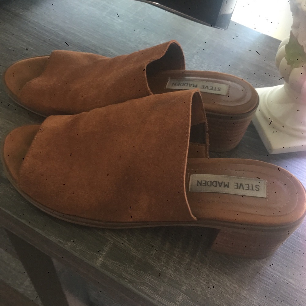Cognac mules by Steve Madden